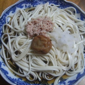 梅・ツナ・おろし素麺